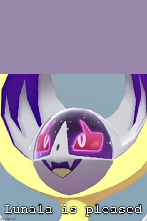 Alternate Lunala Template | Lunala is pleased | image tagged in new template | made w/ Imgflip meme maker