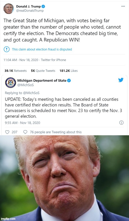 More Trump losing | image tagged in trump losing | made w/ Imgflip meme maker