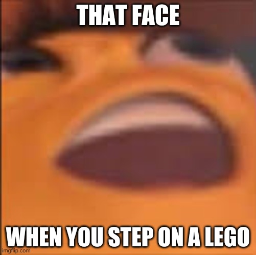 ITS LEGO TIME | THAT FACE; WHEN YOU STEP ON A LEGO | image tagged in barry bee benson | made w/ Imgflip meme maker