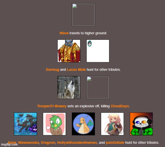 Day 1 (3) | image tagged in hunger games | made w/ Imgflip meme maker