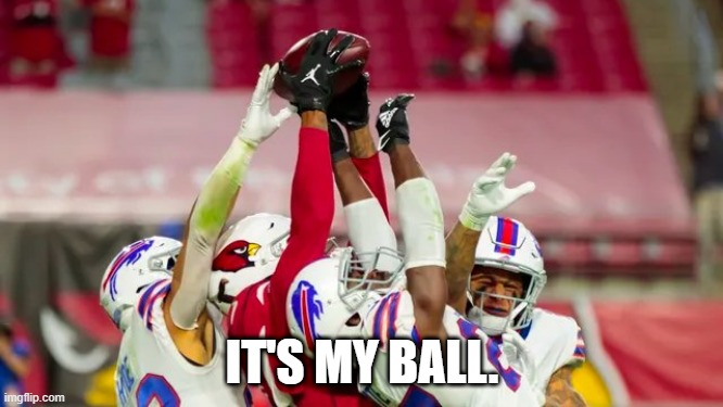 DeAndre Hopkins' catch of the week | IT'S MY BALL. | image tagged in arizona cardinals,cardinals football,gonfl,deandrehopkins | made w/ Imgflip meme maker