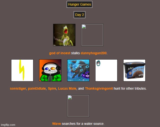 Day 2 (1) | image tagged in hunger games | made w/ Imgflip meme maker