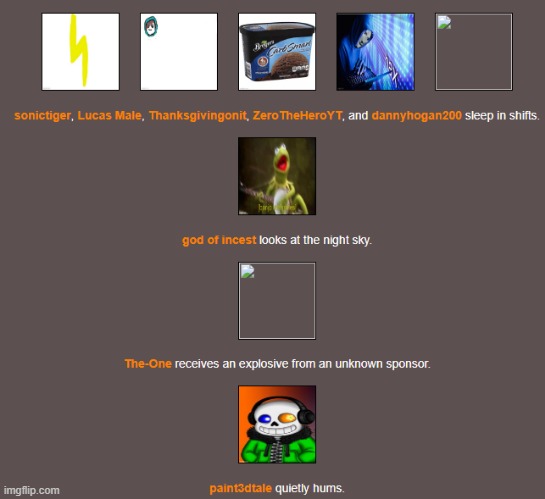 Night 3 (2) | image tagged in hunger games | made w/ Imgflip meme maker