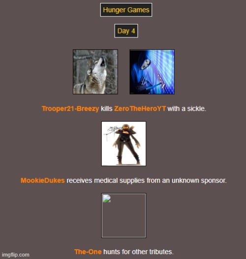 Day 4 (1) | image tagged in hunger games | made w/ Imgflip meme maker
