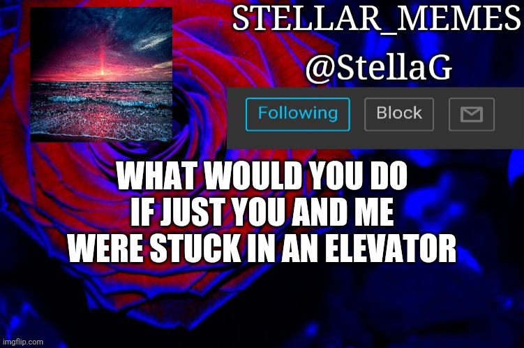 WHAT WOULD YOU DO IF JUST YOU AND ME WERE STUCK IN AN ELEVATOR | made w/ Imgflip meme maker