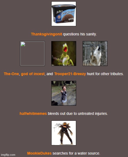 Day 5 (3) | image tagged in hunger games | made w/ Imgflip meme maker