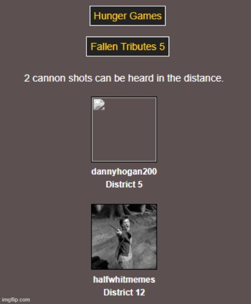 Do the F in the chat (Night 4/Day 5) | image tagged in hunger games | made w/ Imgflip meme maker