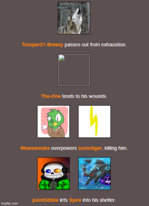 Night 5 Part 2 (Note: Well Frick) | image tagged in hunger games | made w/ Imgflip meme maker