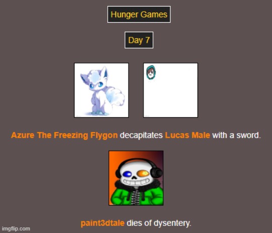 Day 7 | image tagged in hunger games | made w/ Imgflip meme maker
