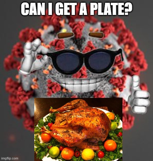 Coronavirus Thanksgiving Can I Get a Plate | CAN I GET A PLATE? | image tagged in coronavirus,thanksgiving | made w/ Imgflip meme maker