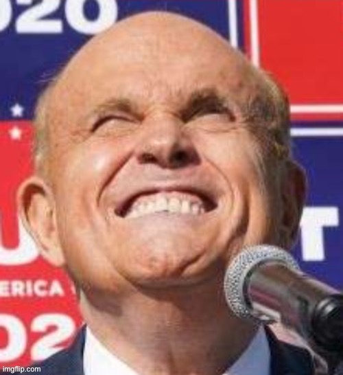 Giuliani cringe @ Four Seasons Landscaping | image tagged in giuliani cringe,cringe,cringe worthy,rudy giuliani,giuliani,election 2020 | made w/ Imgflip meme maker