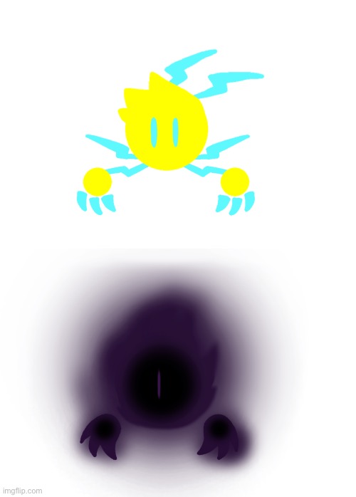 Electroball & Shadowball (IK Danny made a design for Electroball, but I gave him some changes). | made w/ Imgflip meme maker