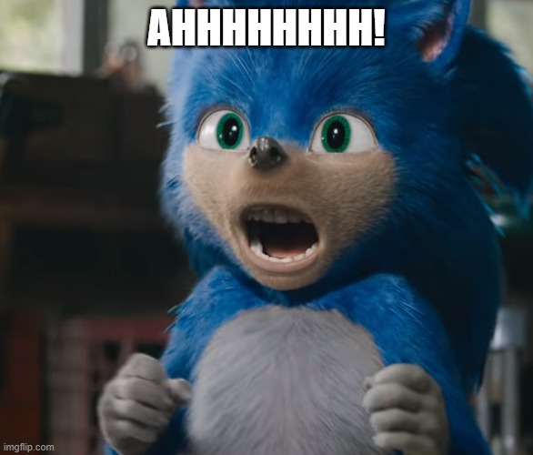 Sonic Scream | AHHHHHHHH! | image tagged in sonic scream | made w/ Imgflip meme maker