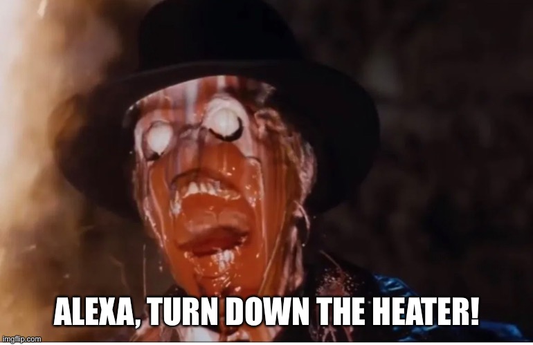 Alexa on strike | ALEXA, TURN DOWN THE HEATER! | image tagged in funny | made w/ Imgflip meme maker