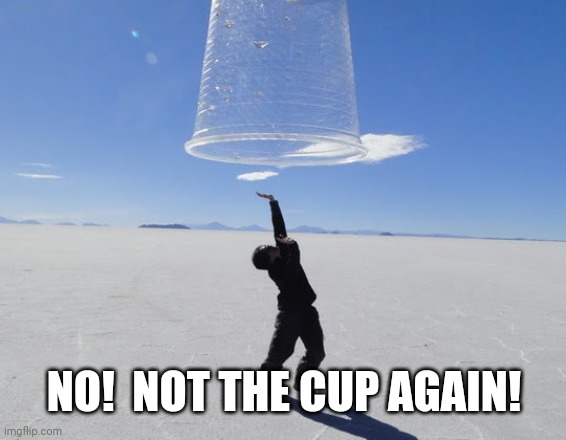 NO!  NOT THE CUP AGAIN! | made w/ Imgflip meme maker