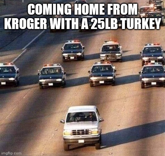 2020 Thanksgiving | COMING HOME FROM KROGER WITH A 25LB TURKEY | image tagged in 2020 | made w/ Imgflip meme maker
