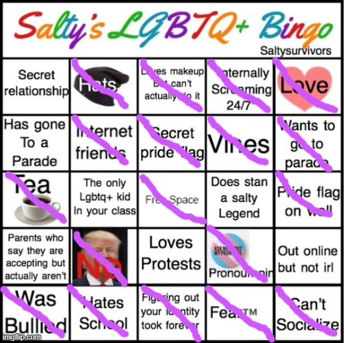i have participated | image tagged in the pride bingo | made w/ Imgflip meme maker