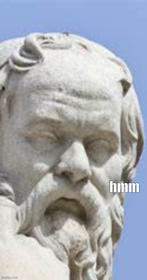 High Quality Suspicious Socrates Blank Meme Template