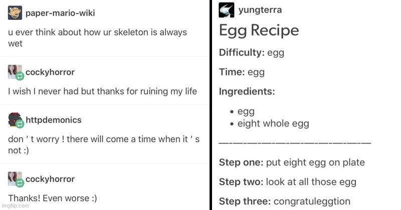 e g g | made w/ Imgflip meme maker