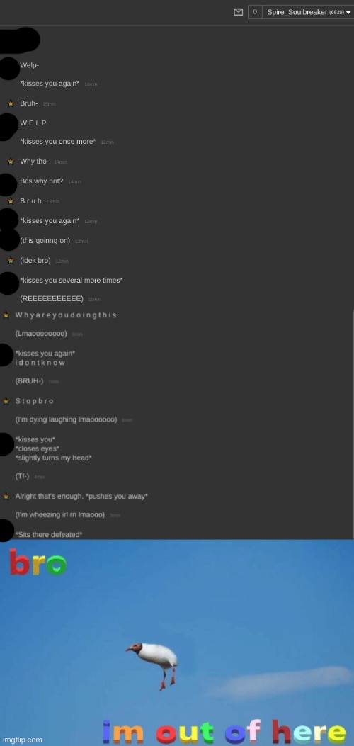 Just bruh NAH I'M OUTTA HERE | image tagged in bro i'm out of here | made w/ Imgflip meme maker