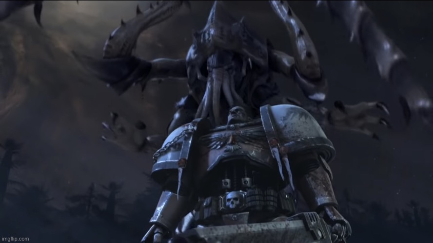 Lictor over space marine | image tagged in lictor over space marine | made w/ Imgflip meme maker