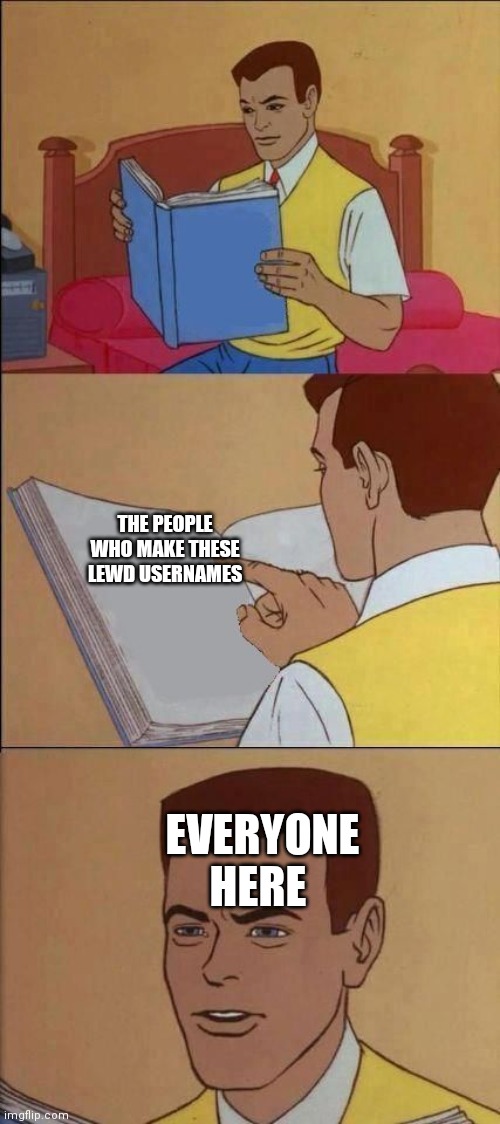 Book of Idiots | THE PEOPLE WHO MAKE THESE LEWD USERNAMES EVERYONE HERE | image tagged in book of idiots | made w/ Imgflip meme maker