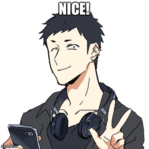 Emo: cool | NICE! | image tagged in emo cool | made w/ Imgflip meme maker