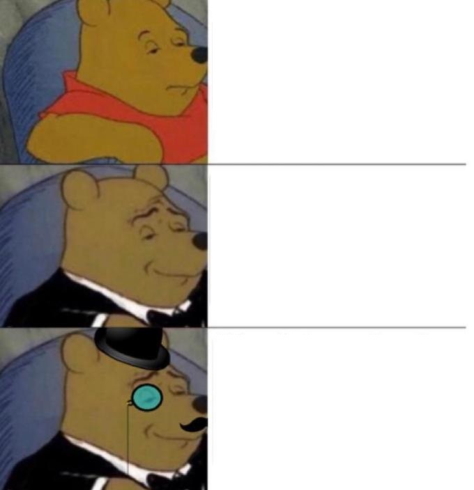 Tuxedo Winnie the Pooh with Extra Dip Blank Meme Template