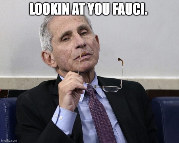 Dr. Fauci | LOOKIN AT YOU FAUCI. | image tagged in dr fauci | made w/ Imgflip meme maker