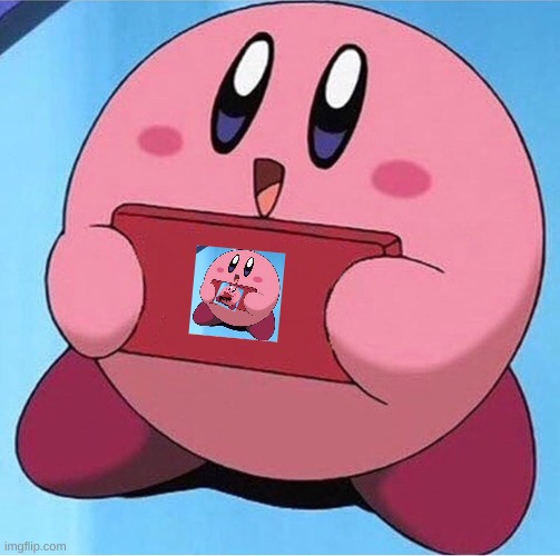 Kirby Holding A Kirby Holding A Kirby Holding A Sign | poyo | image tagged in kirby holding a sign | made w/ Imgflip meme maker