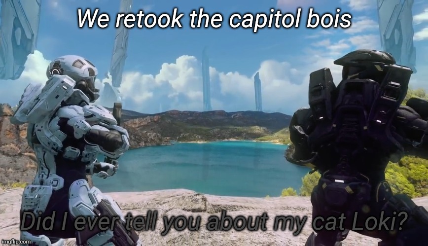 Did I ever tell you about my cat Loki | We retook the capitol bois | image tagged in did i ever tell you about my cat loki | made w/ Imgflip meme maker