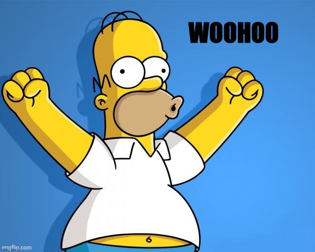 Woohoo Homer Simpson | WOOHOO | image tagged in woohoo homer simpson | made w/ Imgflip meme maker