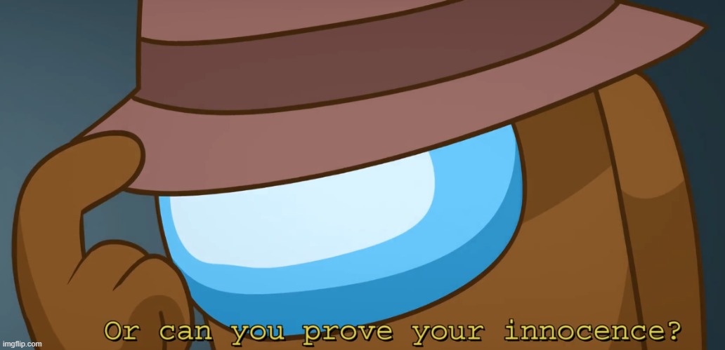 Can you prove your innocence | image tagged in can you prove your innocence | made w/ Imgflip meme maker