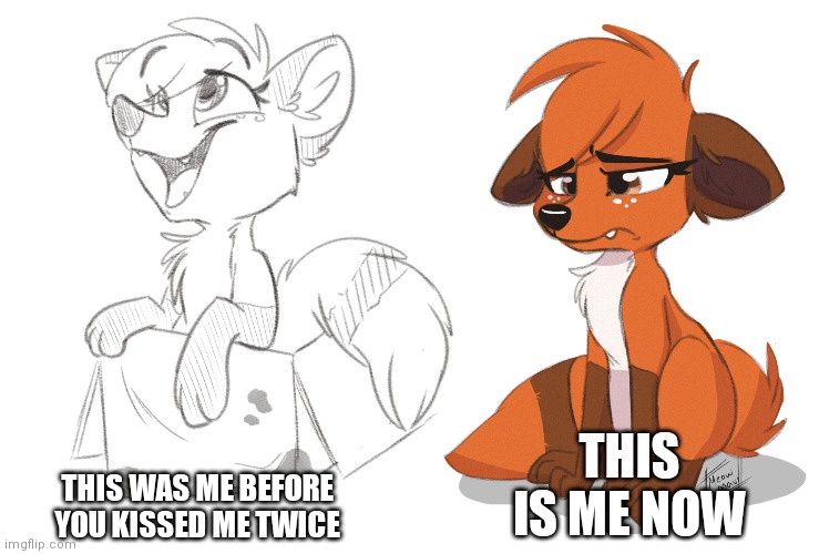 THIS WAS ME BEFORE YOU KISSED ME TWICE THIS IS ME NOW | made w/ Imgflip meme maker