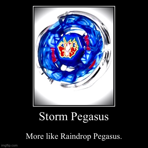 Storm Pegasus | More like Raindrop Pegasus. | image tagged in funny,demotivationals | made w/ Imgflip demotivational maker