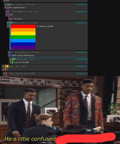 image tagged in fresh prince he a little confused but he got the spirit | made w/ Imgflip meme maker