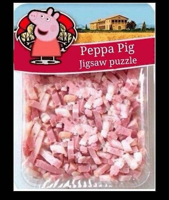 Peppa Pig Jigsaw puzzle Blank Meme Template
