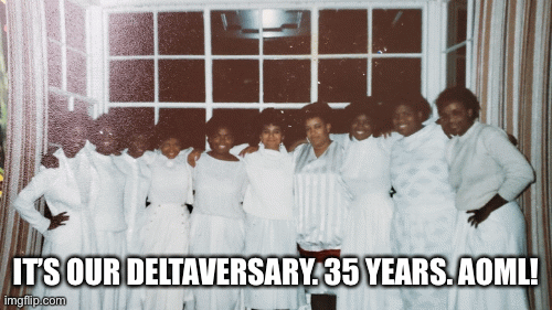 Deltaversary | IT’S OUR DELTAVERSARY. 35 YEARS. AOML! | image tagged in gifs,celebration | made w/ Imgflip images-to-gif maker