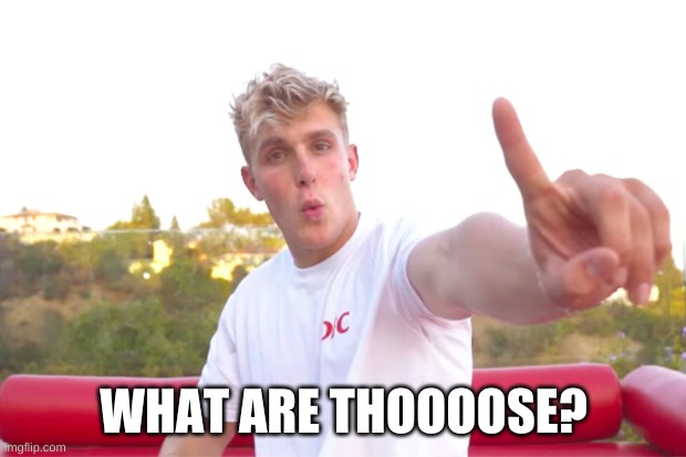 JAKE PAUL #1 | WHAT ARE THOOOOSE? | image tagged in jake paul 1 | made w/ Imgflip meme maker