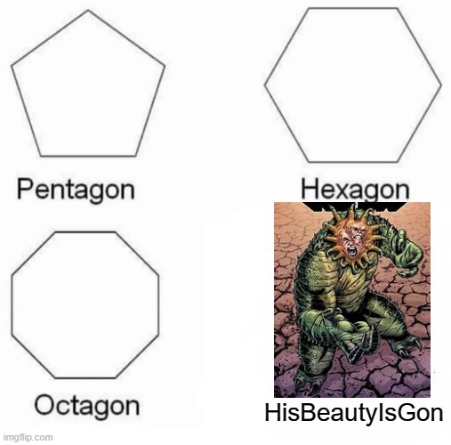 Pentagon Hexagon Octagon Meme | HisBeautyIsGon | image tagged in memes,pentagon hexagon octagon | made w/ Imgflip meme maker