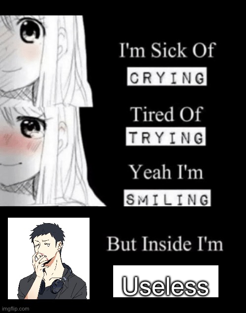 What the fu- | Useless | image tagged in i'm sick of crying | made w/ Imgflip meme maker