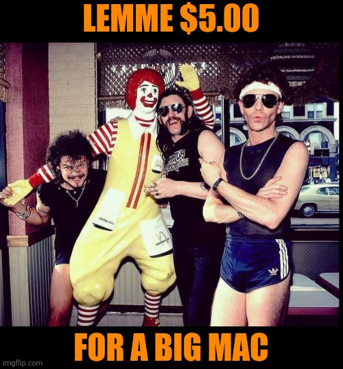 McMotorhead | LEMME $5.00; FOR A BIG MAC | image tagged in motorhead,mcdonalds,ronald mcdonald,statue,heavy metal | made w/ Imgflip meme maker