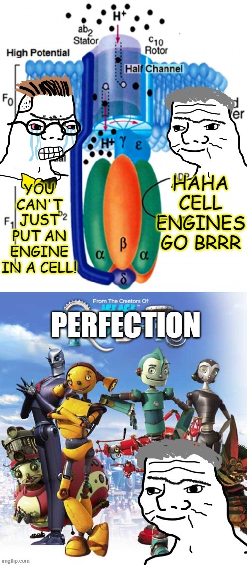 God be like | image tagged in robots,cell,haha brrrrrrr | made w/ Imgflip meme maker