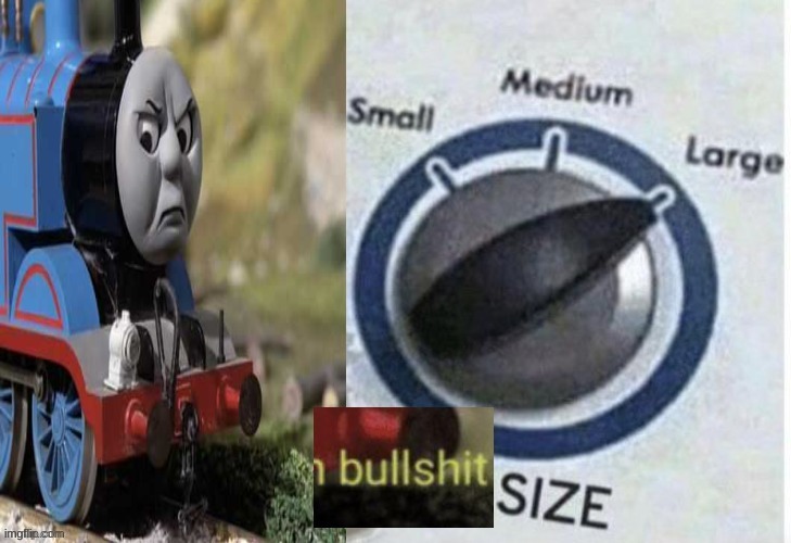 Bullshit size | image tagged in bullshit size | made w/ Imgflip meme maker