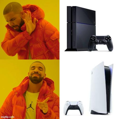 New and Old Play Station | image tagged in memes,drake hotline bling,funny memes | made w/ Imgflip meme maker