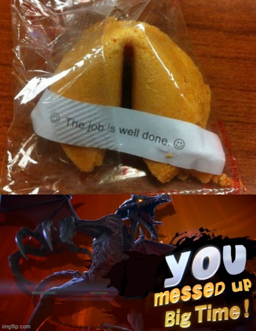 Bruh..... | image tagged in ridley you messed up big time,you had one job,bruh moment,oof size large,metroid,super smash bros | made w/ Imgflip meme maker