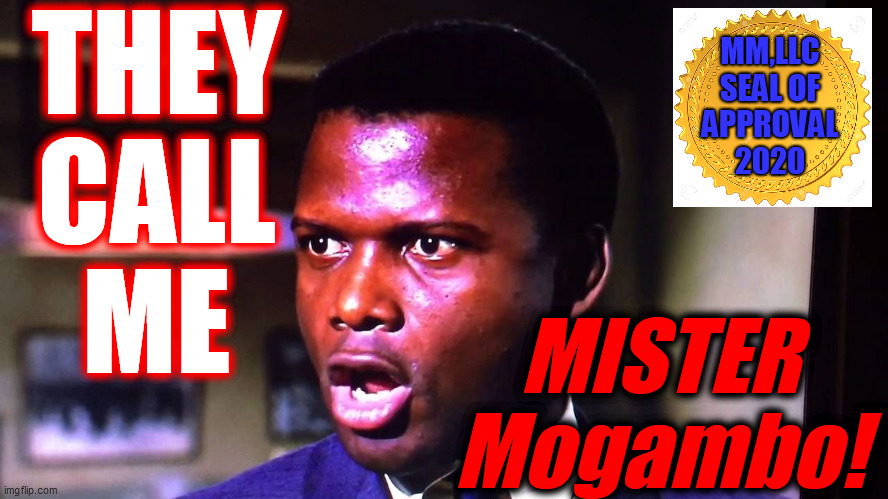 THEY
CALL
ME MISTER
Mogambo! MM,LLC
SEAL OF
APPROVAL
2020 | made w/ Imgflip meme maker
