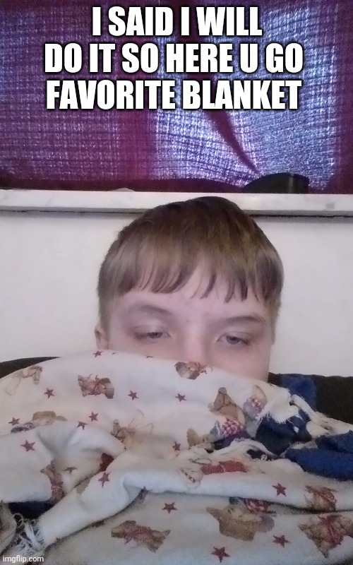 I SAID I WILL DO IT SO HERE U GO 
FAVORITE BLANKET | made w/ Imgflip meme maker