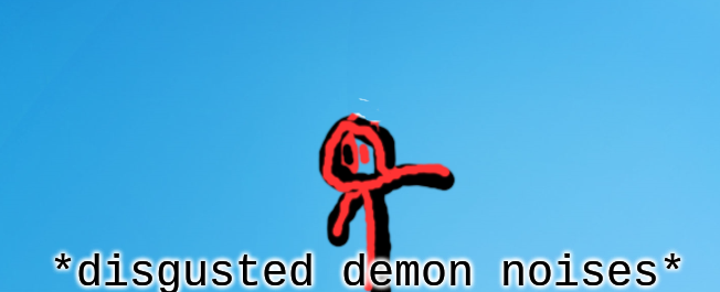 Disgusted Demon Noises Blank Meme Template