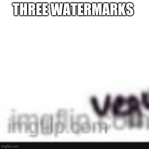 THREE WATERMARKS | made w/ Imgflip meme maker